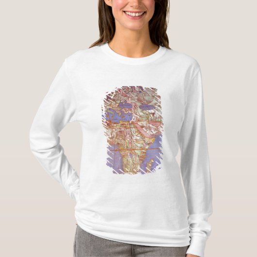 ヨーロッパおよびアフリカの地図 Tシャツ (正面)