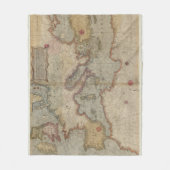 ヨーロッパおよび地中海のののヴィンテージの地図(1569年) フリースブランケット (正面)
