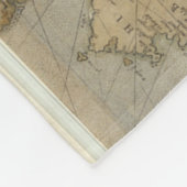 ヨーロッパおよび地中海のののヴィンテージの地図(1569年) フリースブランケット (角)