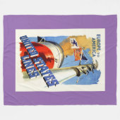 ヨーロッパからアメリカへ～統一された州ライン フリースブランケット (正面(横))