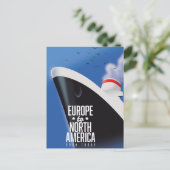 ヨーロッパから北米へのクルーズライナー商業 ポストカード (スタンド正面)