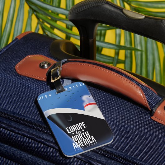 ヨーロッパから北米へのクルーズライナー商業 ラゲッジタグ (正面インサイチュ1)