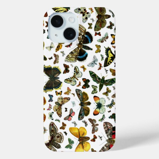 ヨーロッパで知最高のられる蝶と蛾のコラージュ Case-Mate iPhoneケース (裏面)