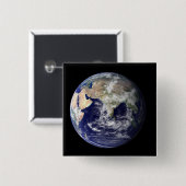 ヨーロッパとアジアを示す地球 缶バッジ (正面&裏面)