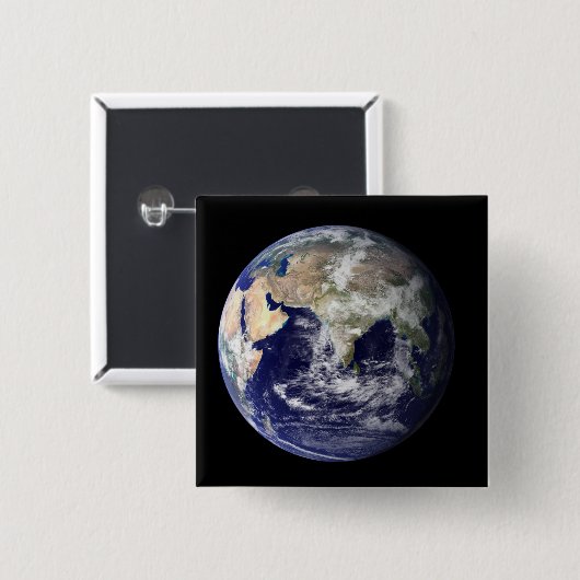 ヨーロッパとアジアを示す地球 缶バッジ (正面&裏面)