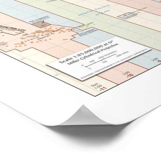 ヨーロッパとアフリカのワールドトラベラータイムゾーン ポスター (角)