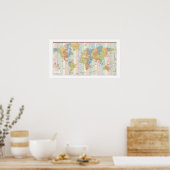 ヨーロッパとアフリカのワールドトラベラータイムゾーン ポスター (キッチン)