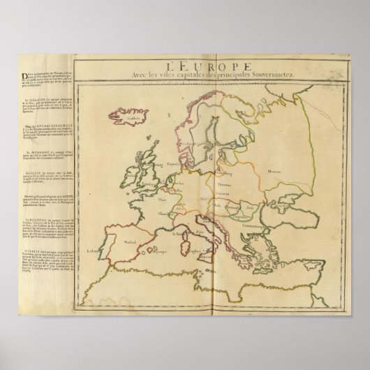 ヨーロッパと専攻の都市 ポスター (正面)