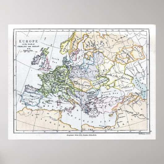 ヨーロッパにおけるチャールズの死素晴らしの時: 814AD ポスター (正面)