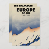 ヨーロッパにスキー"飛行機を取る"2トーンのコーヒーマグ (正面/裏面)