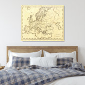 ヨーロッパのアウトライン図 キャンバスプリント (インサイチュ (寝室))