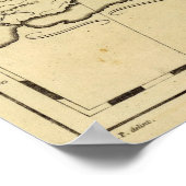 ヨーロッパのアウトライン図 ポスター (角)