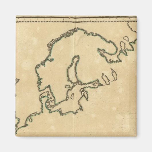 ヨーロッパのアウトライン2 マグネット (正面)