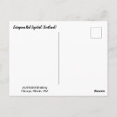 ヨーロッパのアカリス ポストカード (裏面)