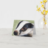 ヨーロッパのアナグマのカブスの絵画のメッセージカード カード (黄色い花)