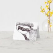 ヨーロッパのアナグマ(a454) カード (黄色い花)