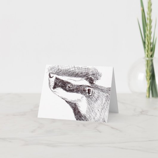 ヨーロッパのアナグマ(a454) カード (正面)