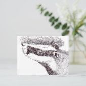 ヨーロッパのアナグマ(a455) ポストカード (スタンド正面)