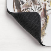 ヨーロッパのオオヤマネコ マウスパッド (コーナー)