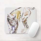 ヨーロッパのオオヤマネコ マウスパッド (マウス)