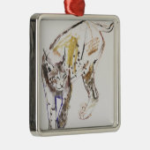 ヨーロッパのオオヤマネコ メタルオーナメント (右)