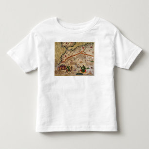ヨーロッパのカタロニアの地図のコピーの詳細 トドラーTシャツ