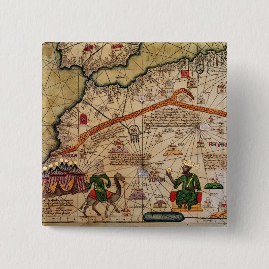 ヨーロッパのカタロニアの地図のコピーの詳細 缶バッジ (正面)