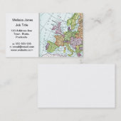 ヨーロッパのカラフルのパステルのヴィンテージの地図 名刺 (正面/裏面)