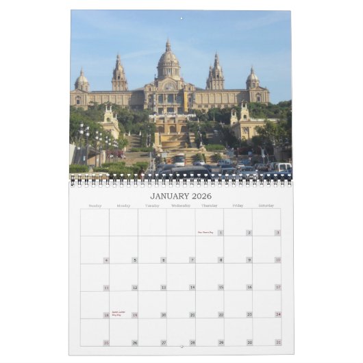 ヨーロッパのカレンダーの視野 カレンダー (1月 2026)