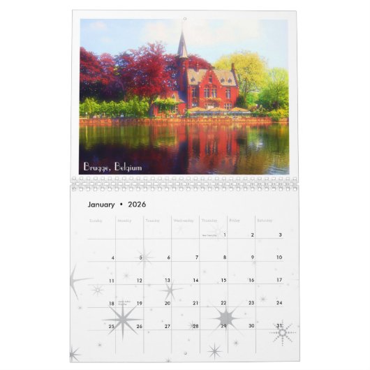 ヨーロッパのカレンダー カレンダー (1月 2026)