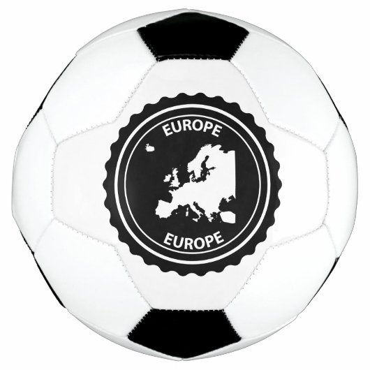 ヨーロッパのゴム印 サッカーボール (正面)