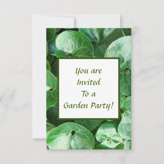ヨーロッパのショウガの植物は園遊会を去ります 招待状 (正面)