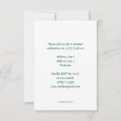 ヨーロッパのショウガの植物は園遊会を去ります 招待状 (裏面)