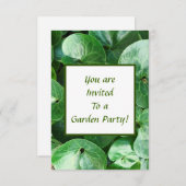 ヨーロッパのショウガの植物は園遊会を去ります 招待状 (正面/裏面)