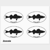 ヨーロッパのスタイルの楕円形のWalleyeのロゴ 楕円形シール (シート)