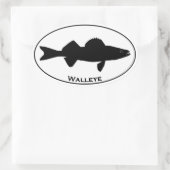 ヨーロッパのスタイルの楕円形のWalleyeのロゴ 楕円形シール (バッグ)