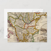 ヨーロッパのトルコの一般地図 ポストカード (正面/裏面)