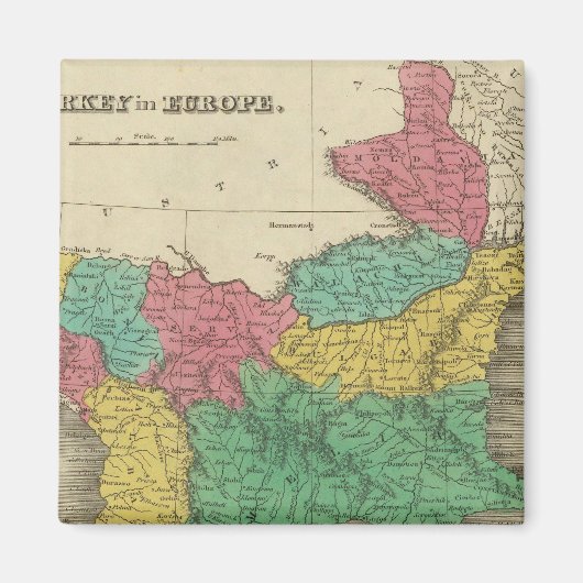 ヨーロッパのトルコ マグネット (正面)