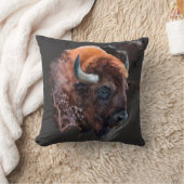 ヨーロッパのバイソンの頭 クッション (ブランケット)