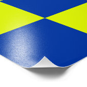 ヨーロッパのパトカーのスクエアカラー市松模様にパテット フォトプリント            (角)