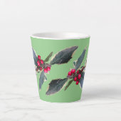 ヨーロッパのホリー顧客。グリーンラテマグ カフェラテマグ (正面)