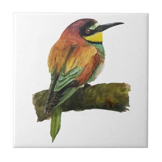 ヨーロッパのミツバチを食べる陶磁器タイル タイル (正面)