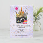 ヨーロッパのランドマークの味ヨーロッパパーティー 招待状 (スタンド正面)