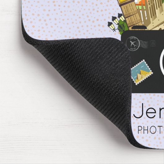 ヨーロッパのランドマーク旅行写真家 マウスパッド (コーナー)