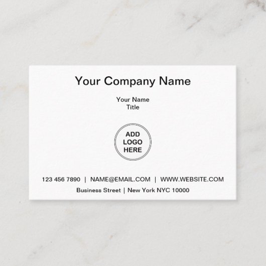 ヨーロッパのロゴ企業のテンプレート 名刺 (正面)