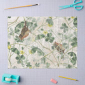 ヨーロッパのロビンの鳥の花フランスのの音楽の切り離し 薄葉紙 (クラフト)