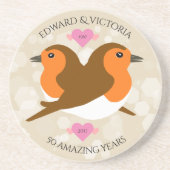 ヨーロッパのロビンズロベバード任意の年周年記念 コースター (正面)