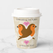 ヨーロッパのロビンズロベバード任意の年周年記念 紙コップ (裏面)