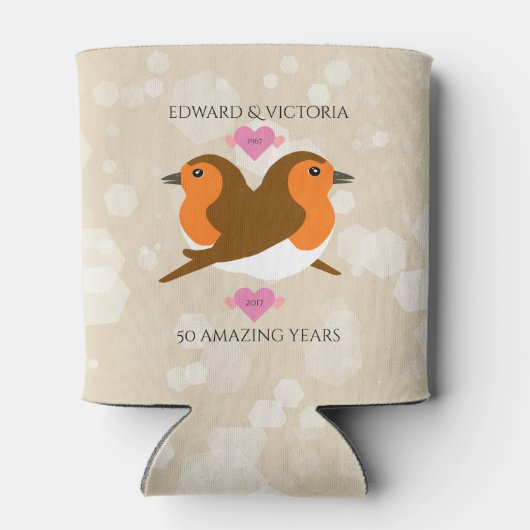 ヨーロッパのロビンズロベバード任意の年周年記念 缶クーラー (裏面)