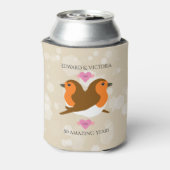 ヨーロッパのロビンズロベバード任意の年周年記念 缶クーラー (缶裏面)